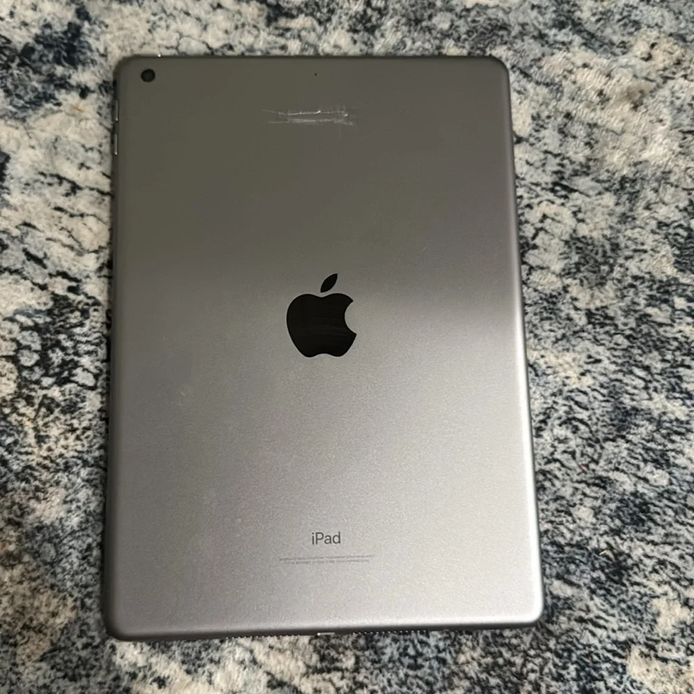 Apple iPad 6th Generation 32 GB 9.7 in - Space Gray etched on back see pics